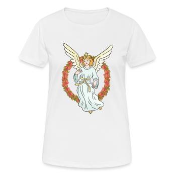 Ange Gardien Ange Protecteur Chapelet Spirituel - T-shirt respirant Femme - blanc - Devant - AI Model Female 172 dark (172cm)