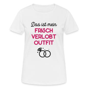 Frisch Verlobt Outfit Verlobung JGAS Verloben - Frauen T-Shirt atmungsaktiv - Weiß - Vorne - AI Model Female 172 dark (172cm)