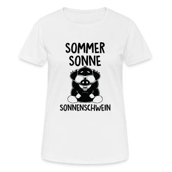 Lustiger Spruch Bild Witzig Humor Geschenkidee - Frauen T-Shirt atmungsaktiv - Weiß - Vorne - AI Model Female 172 dark (172cm)