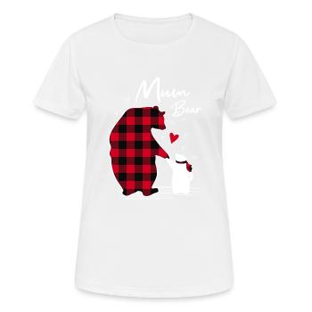 Mum Bear - Women's Breathable T-Shirt - white - Front - AI Model Female 172 dark (172cm)
