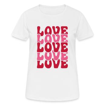 Liebe Liebe Liebe Liebe - Frauen T-Shirt atmungsaktiv - Weiß - Vorne - AI Model Female 172 dark (172cm)