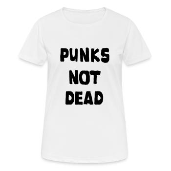 Punk Rock Musique punk Rétro Punks Le punk ne meurt jamais - T-shirt respirant Femme - blanc - Devant - AI Model Female 172 dark (172cm)