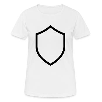 Schild - Frauen T-Shirt atmungsaktiv - Weiß - Vorne - AI Model Female 172 dark (172cm)