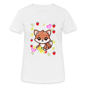 années 80 90 renard renards enfants vintage rétro - T-shirt respirant Femme - blanc - Devant - AI Model Female 172 dark (172cm)