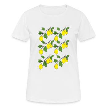 Brins de citron - T-shirt respirant Femme - blanc - Devant - AI Model Female 172 dark (172cm)