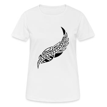 plume tribale - T-shirt respirant Femme - blanc - Devant - AI Model Female 172 dark (172cm)