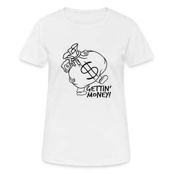 dollar gettin money tragen schwer symbol zeichen g - Frauen T-Shirt atmungsaktiv - Weiß - Vorne - AI Model Female 172 dark (172cm)