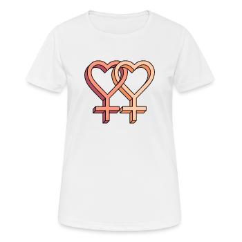 Liebespaar - Frauen T-Shirt atmungsaktiv - Weiß - Vorne - AI Model Female 172 dark (172cm)