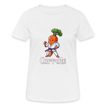Karat - Frauen T-Shirt atmungsaktiv - Weiß - Vorne - AI Model Female 172 dark (172cm)