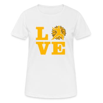 Liebe Karate - Frauen T-Shirt atmungsaktiv - Weiß - Vorne - AI Model Female 172 dark (172cm)