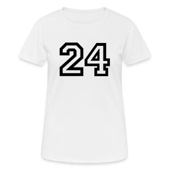 24 Collegestyle - Frauen T-Shirt atmungsaktiv - Weiß - Vorne - AI Model Female 172 dark (172cm)