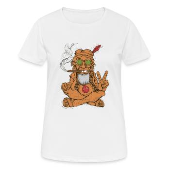 Communauté d'amour de paix Kiffer amour - T-shirt respirant Femme - blanc - Devant - AI Model Female 172 dark (172cm)