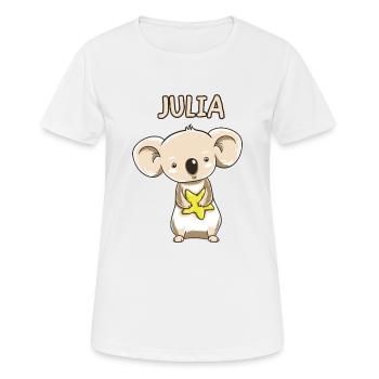 Koala enfant drôle copie cadeau d'anniversaire Julia - T-shirt respirant Femme - blanc - Devant - AI Model Female 172 dark (172cm)