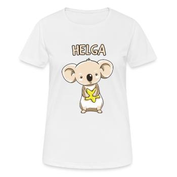 Koala enfant drôle copie cadeau d'anniversaire Helga - T-shirt respirant Femme - blanc - Devant - AI Model Female 172 dark (172cm)