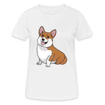 Welsh Corgi Pembroke Cardigan Dog - Women's Breathable T-Shirt - white - Front - AI Model Female 172 dark (172cm)