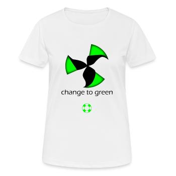passer au vert - T-shirt respirant Femme - blanc - Devant - AI Model Female 172 dark (172cm)