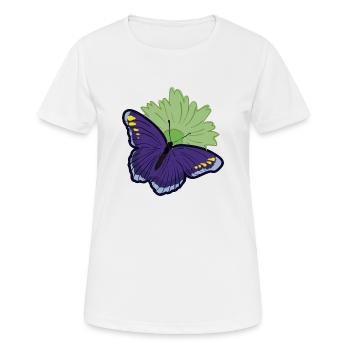 Papillon papillon - T-shirt respirant Femme - blanc - Devant - AI Model Female 172 dark (172cm)