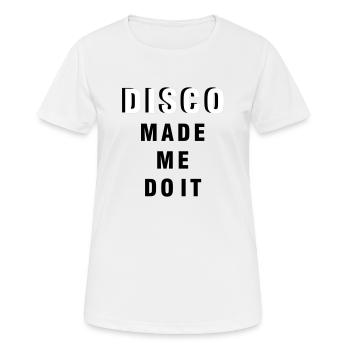 disco - Women's Breathable T-Shirt - white - Front - AI Model Female 172 dark (172cm)