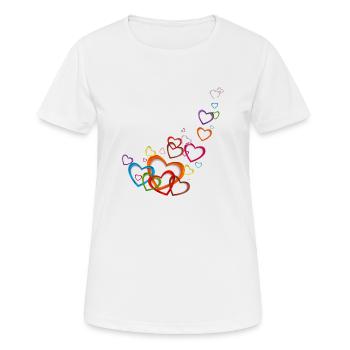 heart - Women's Breathable T-Shirt - white - Front - AI Model Female 172 dark (172cm)