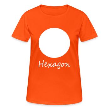 Wrong Hexagon Shape - Women's Breathable T-Shirt - neon orange - Front - AI Model Female 172 dark (172cm)