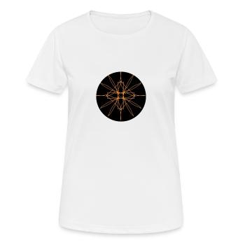 Goa Trance Modèle - T-shirt respirant Femme - blanc - Devant - AI Model Female 172 dark (172cm)
