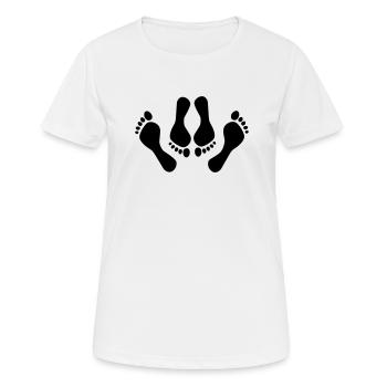 Füße Füsse Sex Missionarsstellung Stellung sexy 1c - Frauen T-Shirt atmungsaktiv - Weiß - Vorne - AI Model Female 172 dark (172cm)