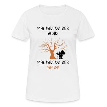 Mal Hund - mal Baum - Frauen T-Shirt atmungsaktiv - Weiß - Vorne - AI Model Female 172 dark (172cm)