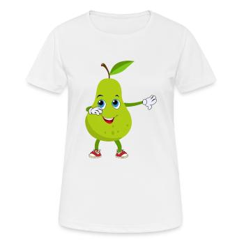 Pear Dabbing Fruit Fruit - Women's Breathable T-Shirt - white - Front - AI Model Female 172 dark (172cm)