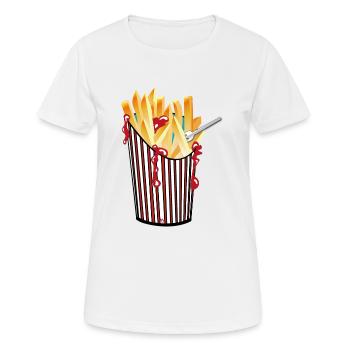 Frites - T-shirt respirant Femme - blanc - Devant - AI Model Female 172 dark (172cm)