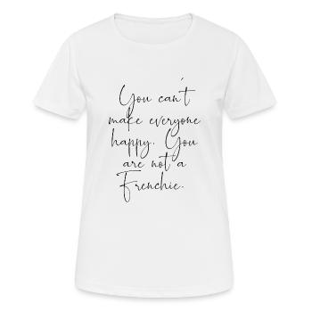 Frenchie disant - T-shirt respirant Femme - blanc - Devant - AI Model Female 172 dark (172cm)