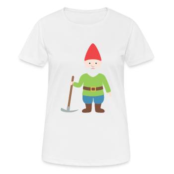 Gnome dwarf - Women's Breathable T-Shirt - white - Front - AI Model Female 172 dark (172cm)