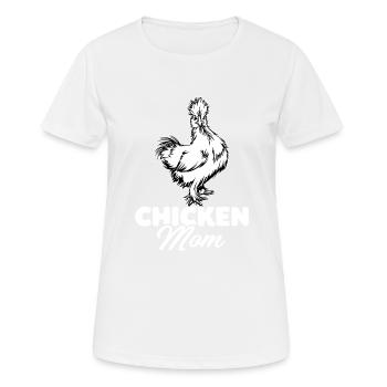 Poulet maman maman rigolo poulet - T-shirt respirant Femme - blanc - Devant - AI Model Female 172 dark (172cm)