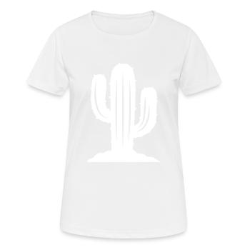 Cactus symbol - Women's Breathable T-Shirt - white - Front - AI Model Female 172 dark (172cm)