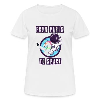 From Paris to space unicorn with astronaut - Women's Breathable T-Shirt - white - Front - AI Model Female 172 dark (172cm)