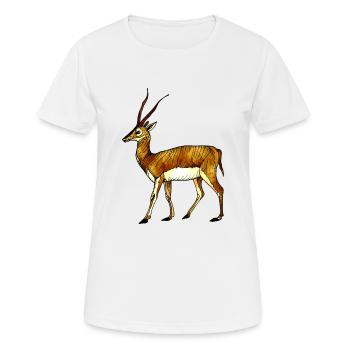 antilope - T-shirt respirant Femme - blanc - Devant - AI Model Female 172 dark (172cm)