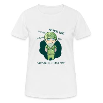 No More War! - Women's Breathable T-Shirt - white - Front - AI Model Female 172 dark (172cm)