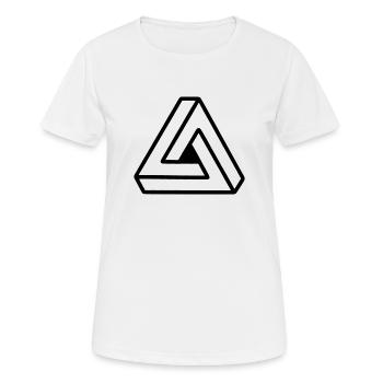 Penrose triangle - Impossible Triangle - T-shirt respirant Femme - blanc - Devant - AI Model Female 172 dark (172cm)