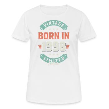 Millésime né en 1998 - T-shirt respirant Femme - blanc - Devant - AI Model Female 172 dark (172cm)