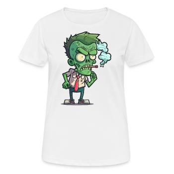 Nicotine de morts-vivants - T-shirt respirant Femme - blanc - Devant - AI Model Female 172 dark (172cm)