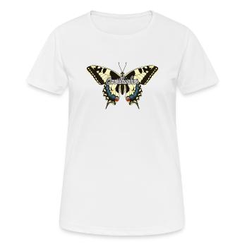 Overthinker Schmetterling - Frauen T-Shirt atmungsaktiv - Weiß - Vorne - AI Model Female 172 dark (172cm)