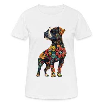 Staffordshire Bullterrier - Frauen T-Shirt atmungsaktiv - Weiß - Vorne - AI Model Female 172 dark (172cm)