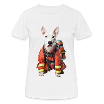 Bullterrier - Frauen T-Shirt atmungsaktiv - Weiß - Vorne - AI Model Female 172 dark (172cm)