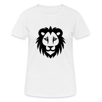 Tête de lion - T-shirt respirant Femme - blanc - Devant - AI Model Female 172 dark (172cm)