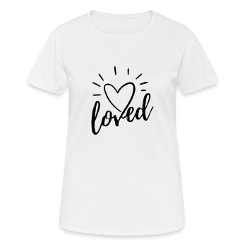 N aimé - T-shirt respirant Femme - blanc - Devant - AI Model Female 172 dark (172cm)