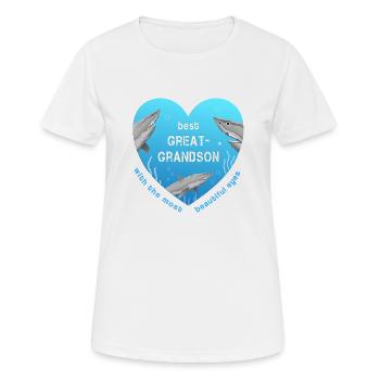 meilleur arrière-petit-fils - T-shirt respirant Femme - blanc - Devant - AI Model Female 172 dark (172cm)
