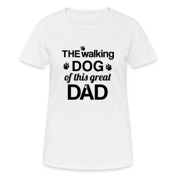 WALKING Dog walking dad master walk - Women's Breathable T-Shirt - white - Front - AI Model Female 172 dark (172cm)