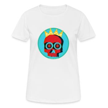 skull - Frauen T-Shirt atmungsaktiv - Weiß - Vorne - AI Model Female 172 dark (172cm)