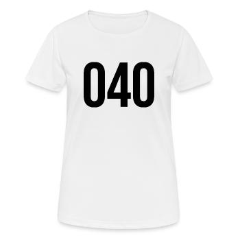 040 Hamburg Vorwahl - Frauen T-Shirt atmungsaktiv - Weiß - Vorne - AI Model Female 172 dark (172cm)
