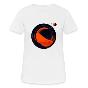 Space View / Mars 02 - Frauen T-Shirt atmungsaktiv - Weiß - Vorne - AI Model Female 172 dark (172cm)