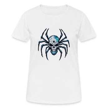 Spinne / Netz / Haustier / Kriechtier / Achtbeiner - Frauen T-Shirt atmungsaktiv - Weiß - Vorne - AI Model Female 172 dark (172cm)